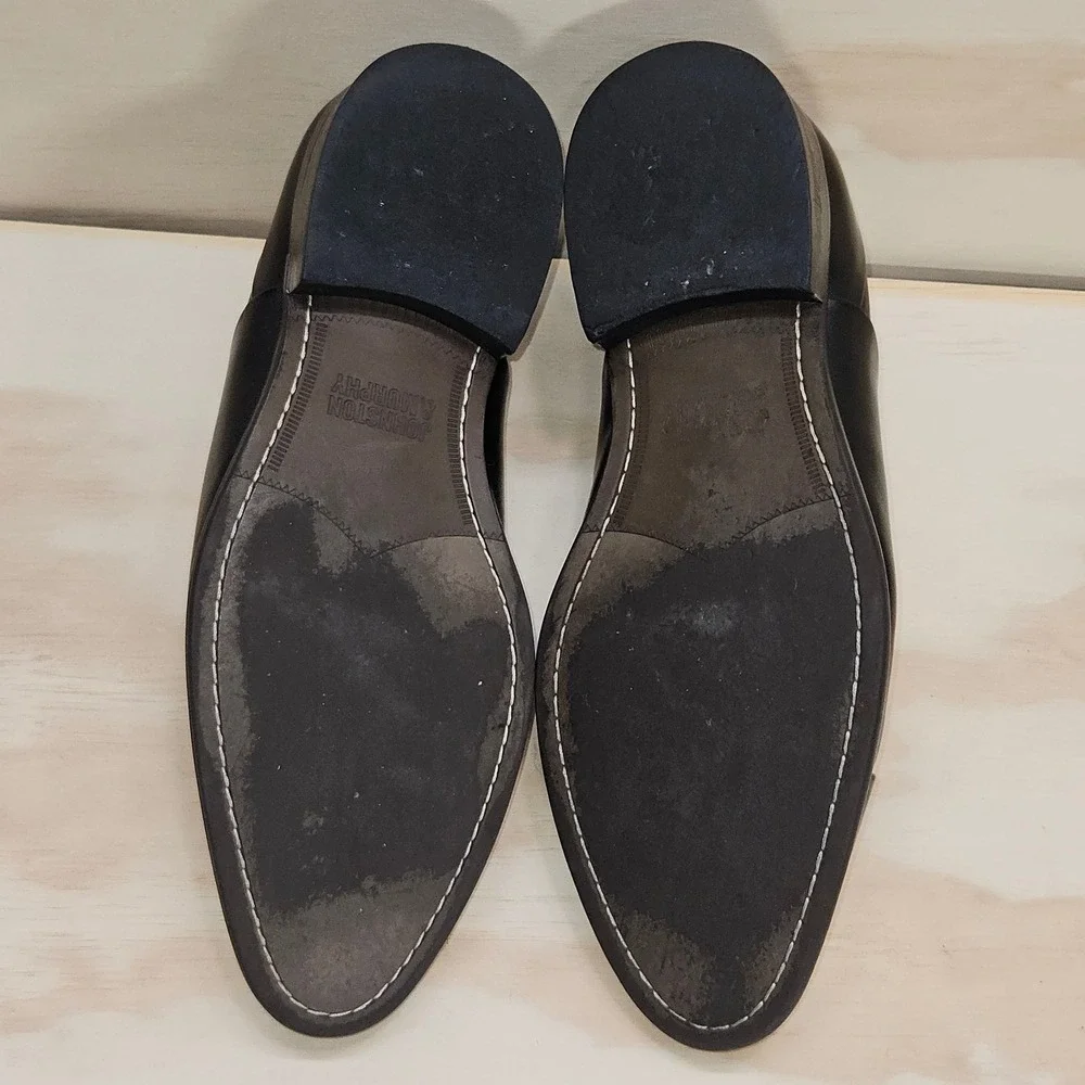 Johnston & Murphy Melton Black Leather Cap Toe Oxford Dress Shoes 8.5 M 59-2475